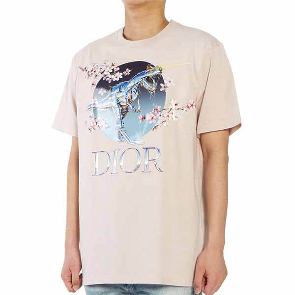 ディオール x Sorayama 偽物 ロゴプリント Tシャツ☆2色