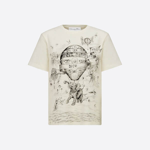 ディオール Tシャツ 偽物 トップス アニマル 半袖 CD ロゴ 女 プレタ 153T12B4452_X0800
