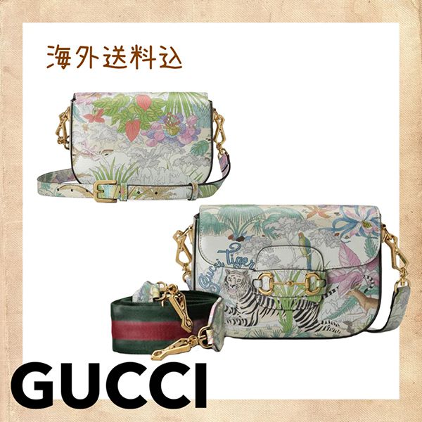 【グッチ 偽物】Tiger ホースビット1955 ミニバッグ 677266UTIBC 9177 新年コラボ