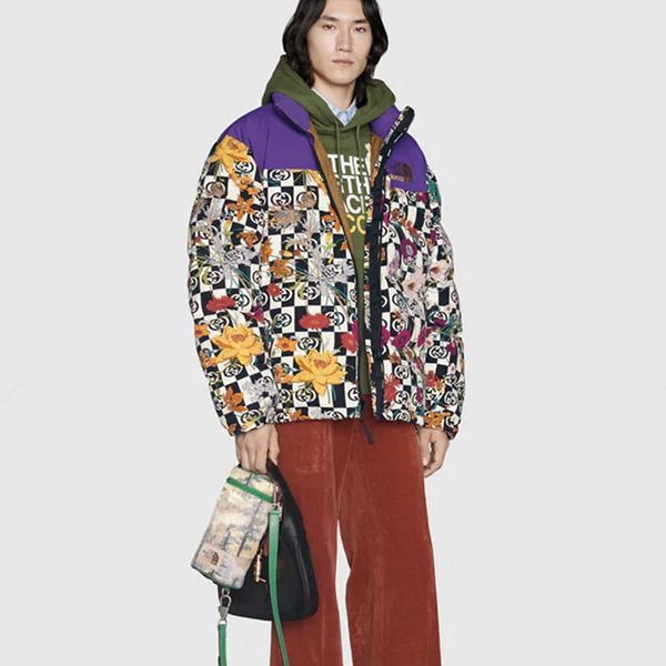 ノースフェイス グッチ スーパーコピー floral ダウンジャケット