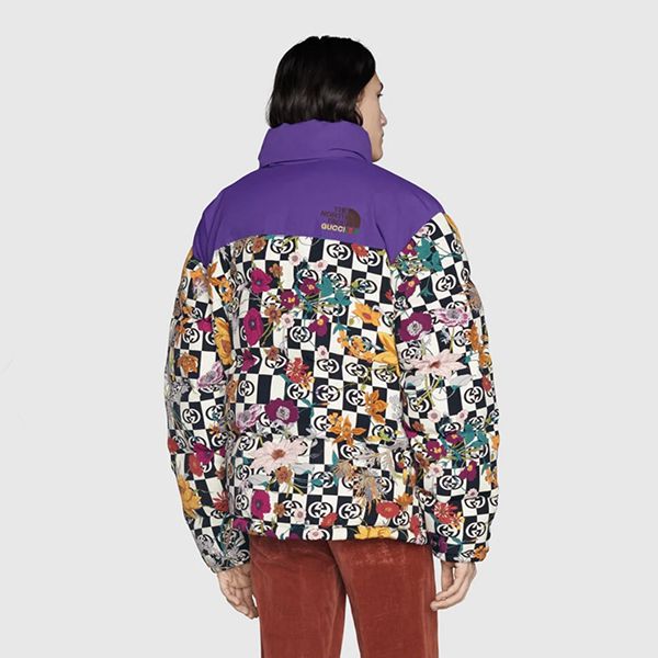 ノースフェイス グッチ スーパーコピー floral ダウンジャケット