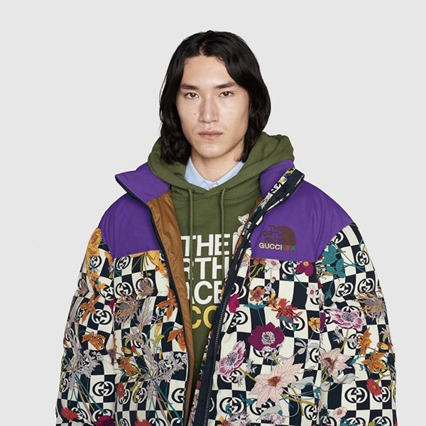 ノースフェイス グッチ スーパーコピー floral ダウンジャケット