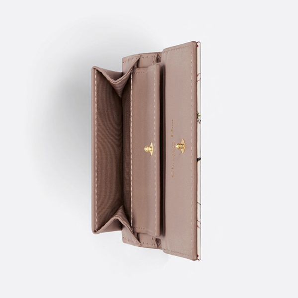 素敵な★ディオール CARO フラワープリント ミニウォレット 偽物 折財布 S5137USJS_M941