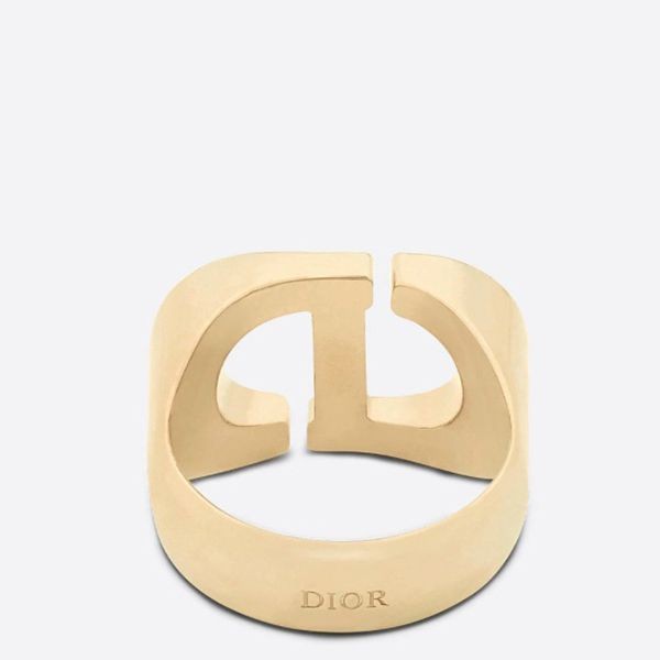 綺麗なディオール 30 MONTAIGNE リング 偽物CDロゴ ゴールド メタル クリスタル