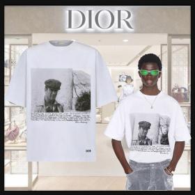 お洒落に ディオール AND JACK KEROUAC オーバーサイズ Tシャツ 偽物 293J673A0554_C089