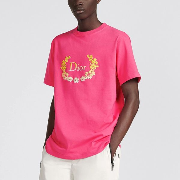 ディオール リラックス フィット コットンジャージー Tシャツ 偽物 3色 313J696A0554_C479​
