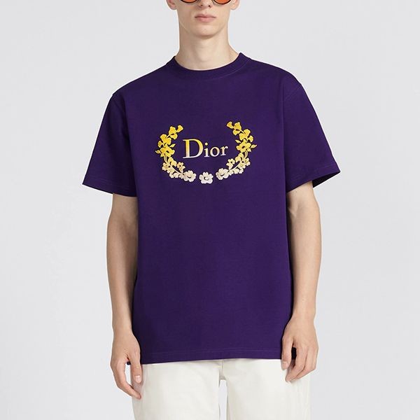 ディオール リラックス フィット コットンジャージー Tシャツ 偽物 3色 313J696A0554_C479​
