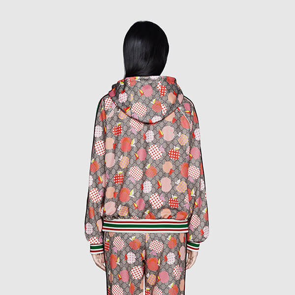 【2021-22 AW】グッチ レポム ジャケット 偽物 アップル＆ハート フード付き GG リンゴ 663571 XJDOD 5943