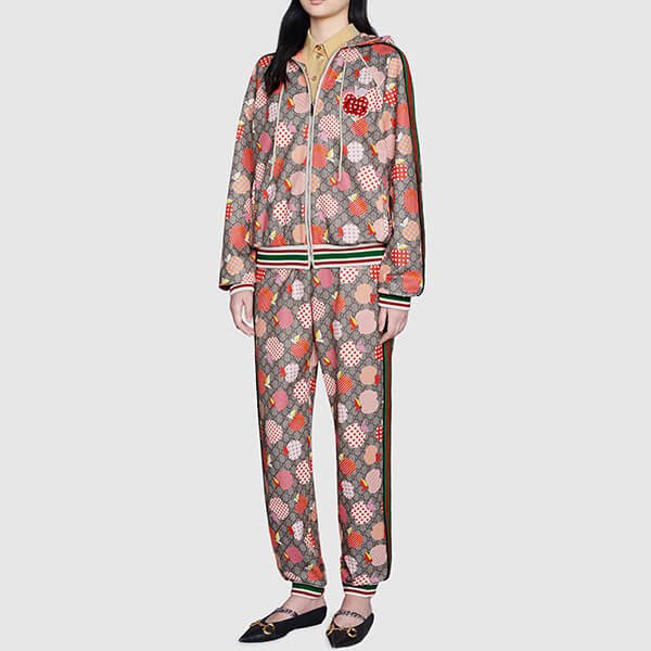 【2021-22 AW】グッチ レポム ジャケット 偽物 アップル＆ハート フード付き GG リンゴ 663571 XJDOD 5943
