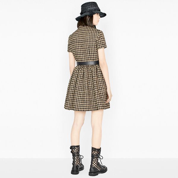 【22SSNEW】ディオール ワンピース コピー women/NATURAL DIOR DAY DRESS 千鳥格子ドレス