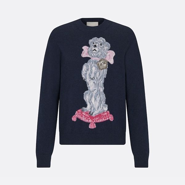 【追跡付】ディオール BOBBY セーター 偽物 カシミア ラウンドネック 2色 243M635AT460_C085