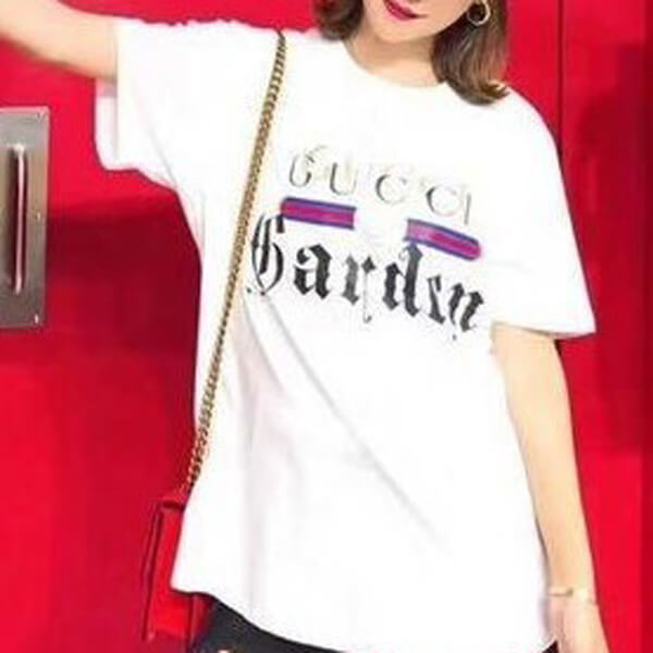グッチ ガーデン Tシャツ コピー グッチロゴ オーバーサイズ