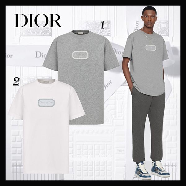人気ディオール Tシャツ 偽物 リラックス フィット コットン ロゴ 2色 243J685B0554_C088
