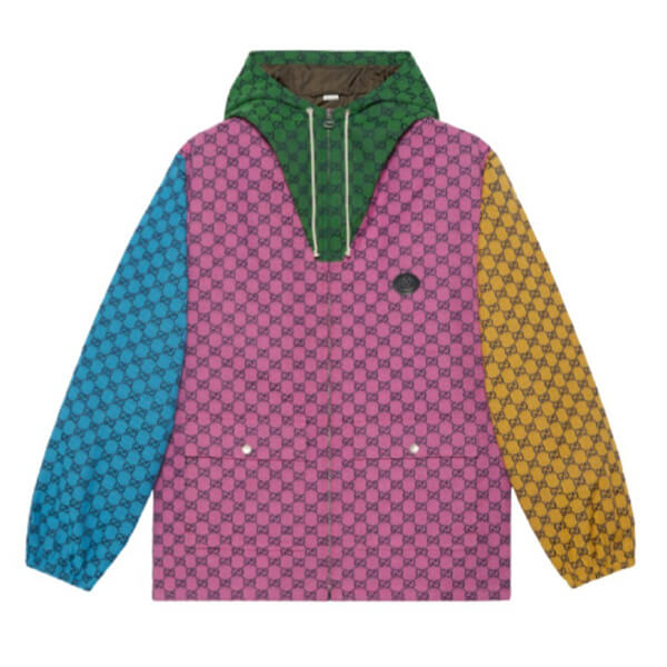 即発*グッチ ジャケット 偽物 キャンバス フード マルチカラー 658115 Z8AOH 5371