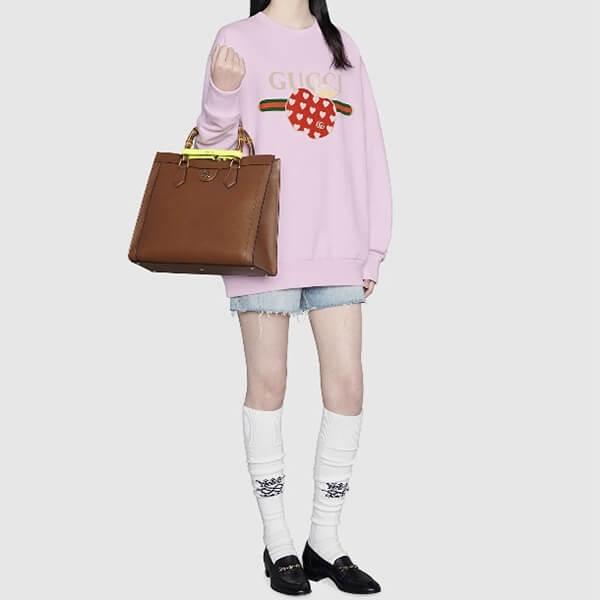 グッチ レ ポム 偽物 新作 グッチ スウェット コピー アップル＆ハート レポム トップス 男女 617964 XJDOJ 5320 2021-22 AW