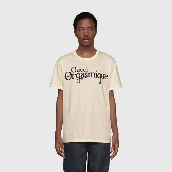 累積売上総額第１位【グッチ Tシャツ 偽物★21春夏】ORGASMIQUE T-SHIRT