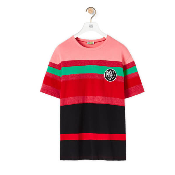 【ロエベ Tシャツ 偽物】ロエベ アップサイクル Tシャツ レッド【21SS 日本未入荷】 