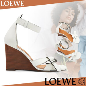 2020新作 ロエベ シューズ 偽物 ロエベ Gate Wedge Sandal 80 厚底 ウェッジサンダル 453.10.637 45310637