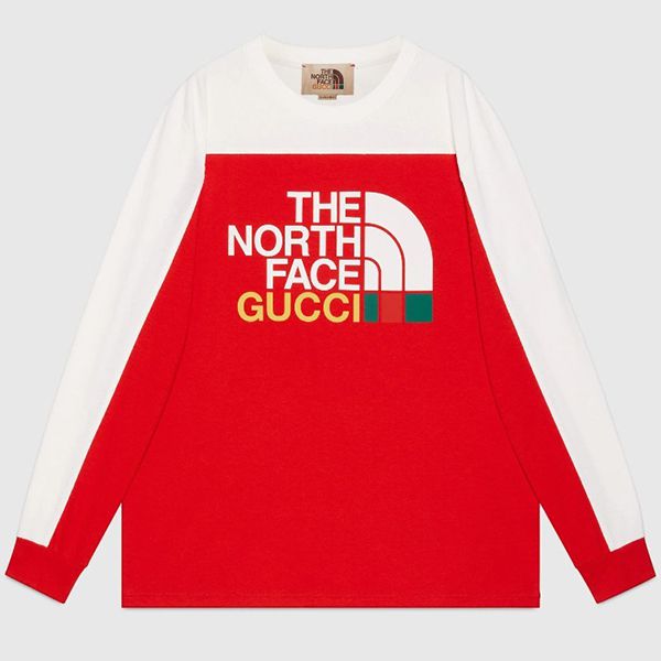 注目コラボノースフェイス × グッチ 長袖 Tシャツ偽物671439XJDRA6184