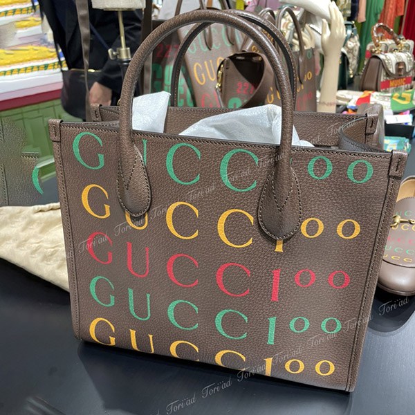 【グッチ 100周年 バッグ】スモール トートバッグコピー 限定680956 ULGBT 2592