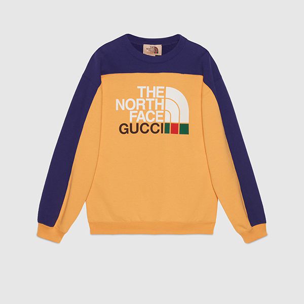 【ノースフェイス × グッチ 偽物】コラボ☆スウェットシャツ 完売必至671449XJDRF7204