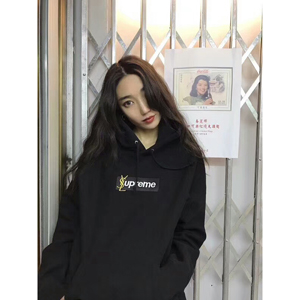 ​新作 シュプリーム x サンローラン FW18 Box Logo Sweatshirt  シュプリーム スーパーコピー パーカー