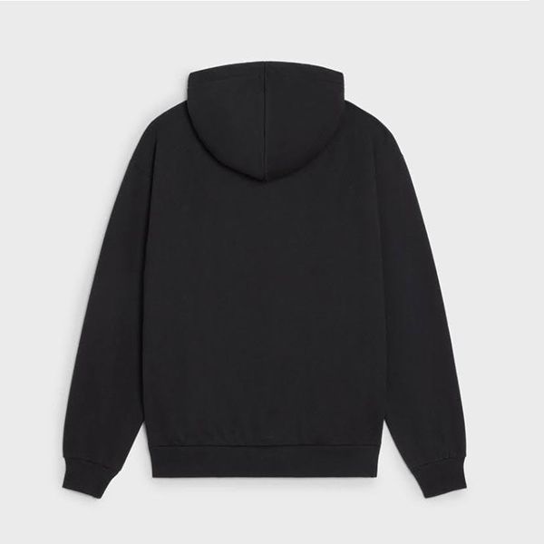 【人気商品】セリーヌ パーカー 偽物 フーディ ルーズ コットン ロゴ リブ 長袖