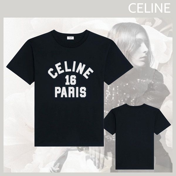 高品質セリーヌ 16 PARIS ルーズTシャツ 偽物 コットン 2X16B671Q38AW