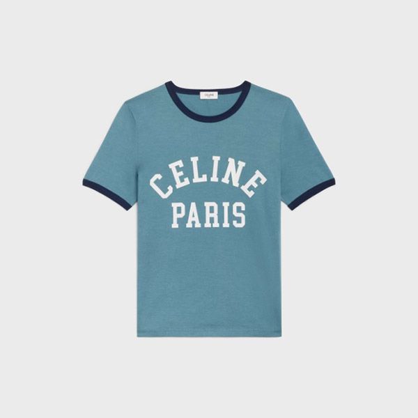 着心地の良い【セリーヌ】コットンジャージー パリTシャツ 偽物