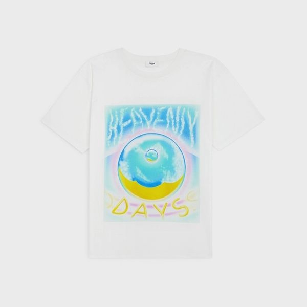22SS限定 セリーヌ アーティストルーズTシャツ 偽物コットン 2X66A671Q14ML