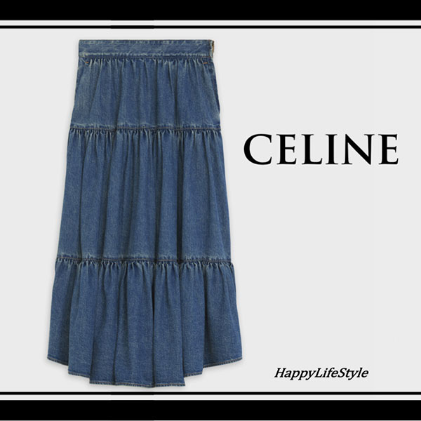 セリーヌ 偽物◇プレーリー Long Skirt◇ スカート/デニム お気に入り