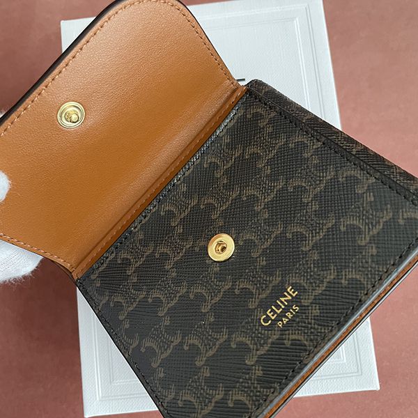 【セリーヌ 財布 偽物】Double Flap Origami Wallet トリオンフキャンバス
