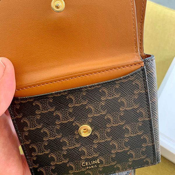 【セリーヌ 財布 偽物】Double Flap Origami Wallet トリオンフキャンバス
