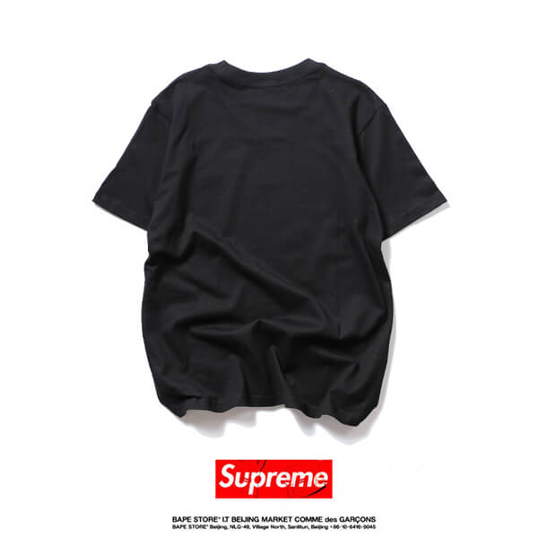 シュプリームコピー Tシャツ 2021SS シュプリーム ボックスロゴ tシャツ 偽物 CDG COMME DES GARCONS BOX LOGO TEE BLACK