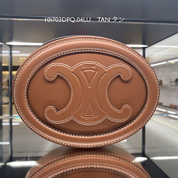 セリーヌ OVAL SHOULDER CLUTCH トリオンフ 偽物 全色【入手困難】10I703DPQ