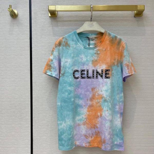 セリーヌ Tシャツ コピー 2021SS スタッズ付き セリーヌロゴ ルーズ 2X687957M.14ML