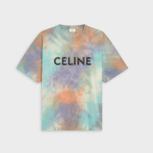 セリーヌ Tシャツ コピー 2021SS スタッズ付き セリーヌロゴ ルーズ 2X687957M.14ML
