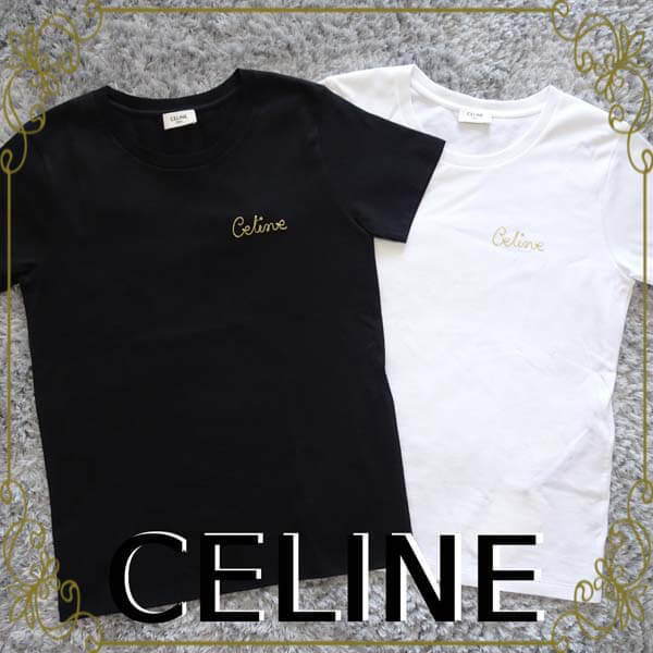 セリーヌ 偽物 Tシャツ ​セリーヌ レディース エンブロイダリー / コットンジャージー 2カラー 2X351501F.25PQ