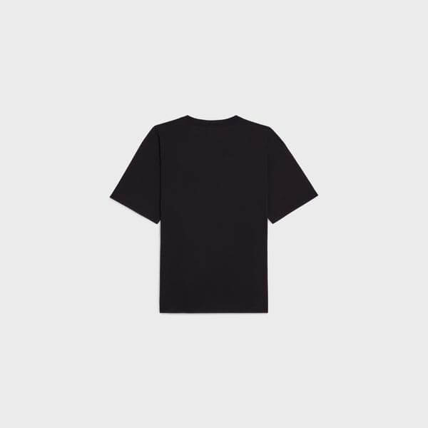 セリーヌ tシャツ コピー ルーズ フロント スタッズロゴ コットン 半袖 Tシャツ 2X839500O.38AW