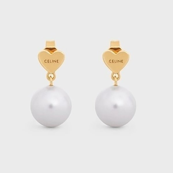 セリーヌ★トリオンフ コピー ハート＆パール ピアス
