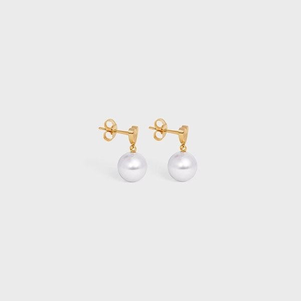 セリーヌ★トリオンフ コピー ハート＆パール ピアス