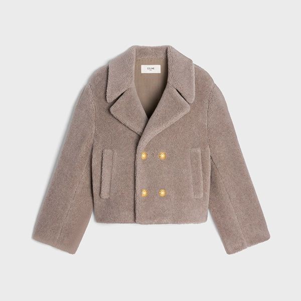 セリーヌ レディース クロップド ピーコート 偽物 2M825426T.18TP