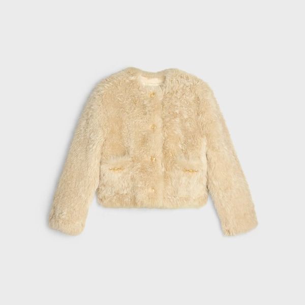 すぐ届くセリーヌ カシミアゴート クルーネック ジャケット 偽物 2F377468E.01EM