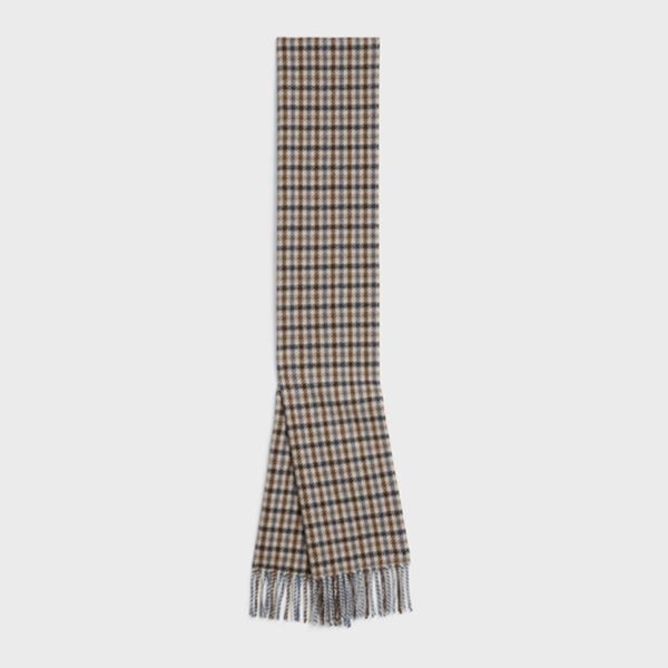 確保済み！セリーヌ ロゴ タータンチェック カシミア マフラー 偽物 2色 2AW02678S.19CM