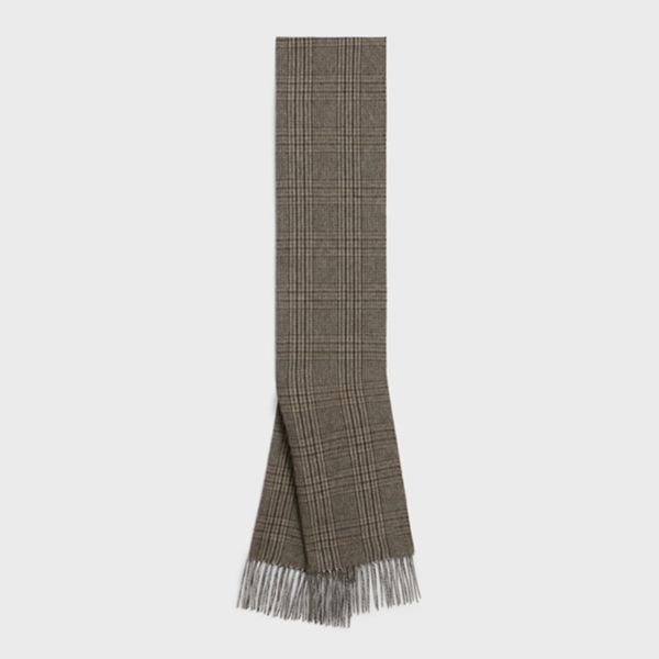 確保済み！セリーヌ ロゴ タータンチェック カシミア マフラー 偽物 2色 2AW02678S.19CM