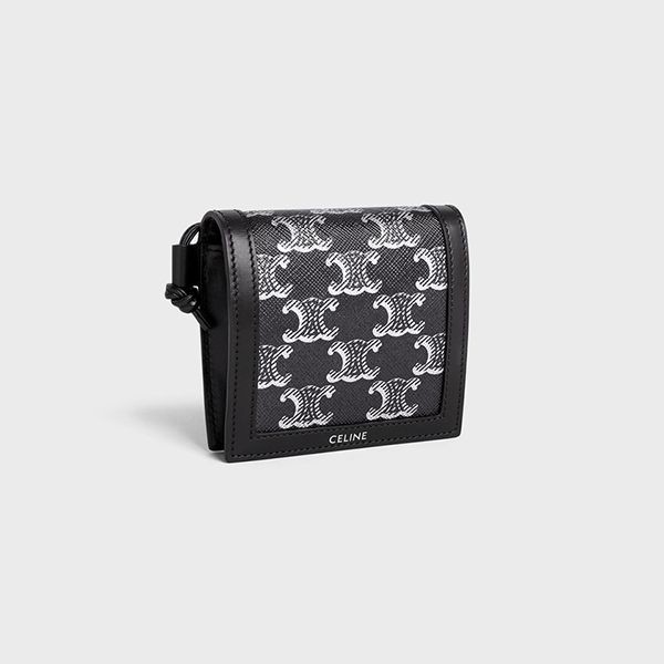セリーヌ ウォレット 二つ折り ストラップ 偽物 2色 完売人気☆上品10L252EV2.04LI