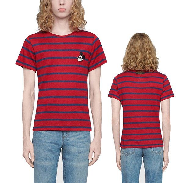 ディズニー グッチ 偽物 リネン Tシャツ 598971 XJB03 6065
