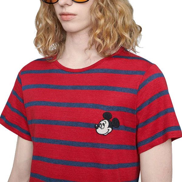 ディズニー グッチ 偽物 リネン Tシャツ 598971 XJB03 6065