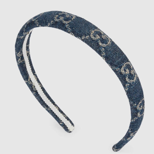 グッチ カチューシャ 偽物 ″Eco Washed Denim Hair Band″GGデニム☆ヘアバンド 6528353HAAH 4900