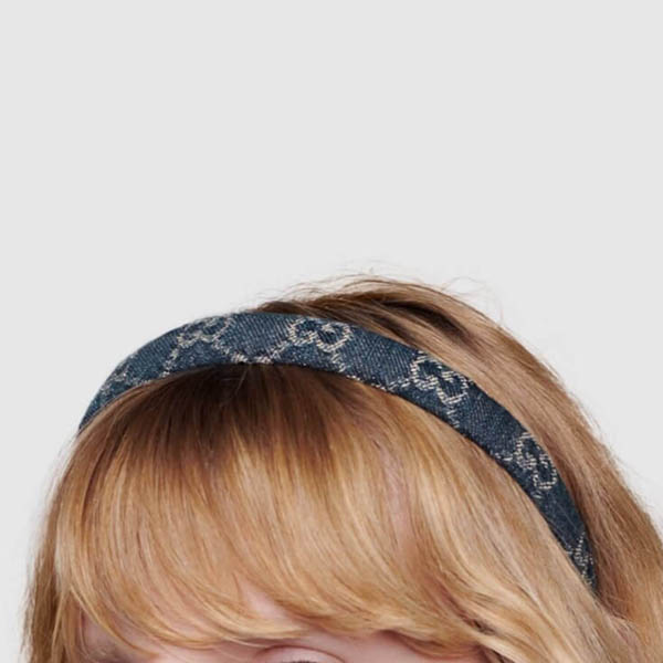 グッチ カチューシャ 偽物 ″Eco Washed Denim Hair Band″GGデニム☆ヘアバンド 6528353HAAH 4900